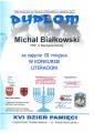 III miejsce w powiatowym konkursie literackim dla Michaa Biakowskiego 